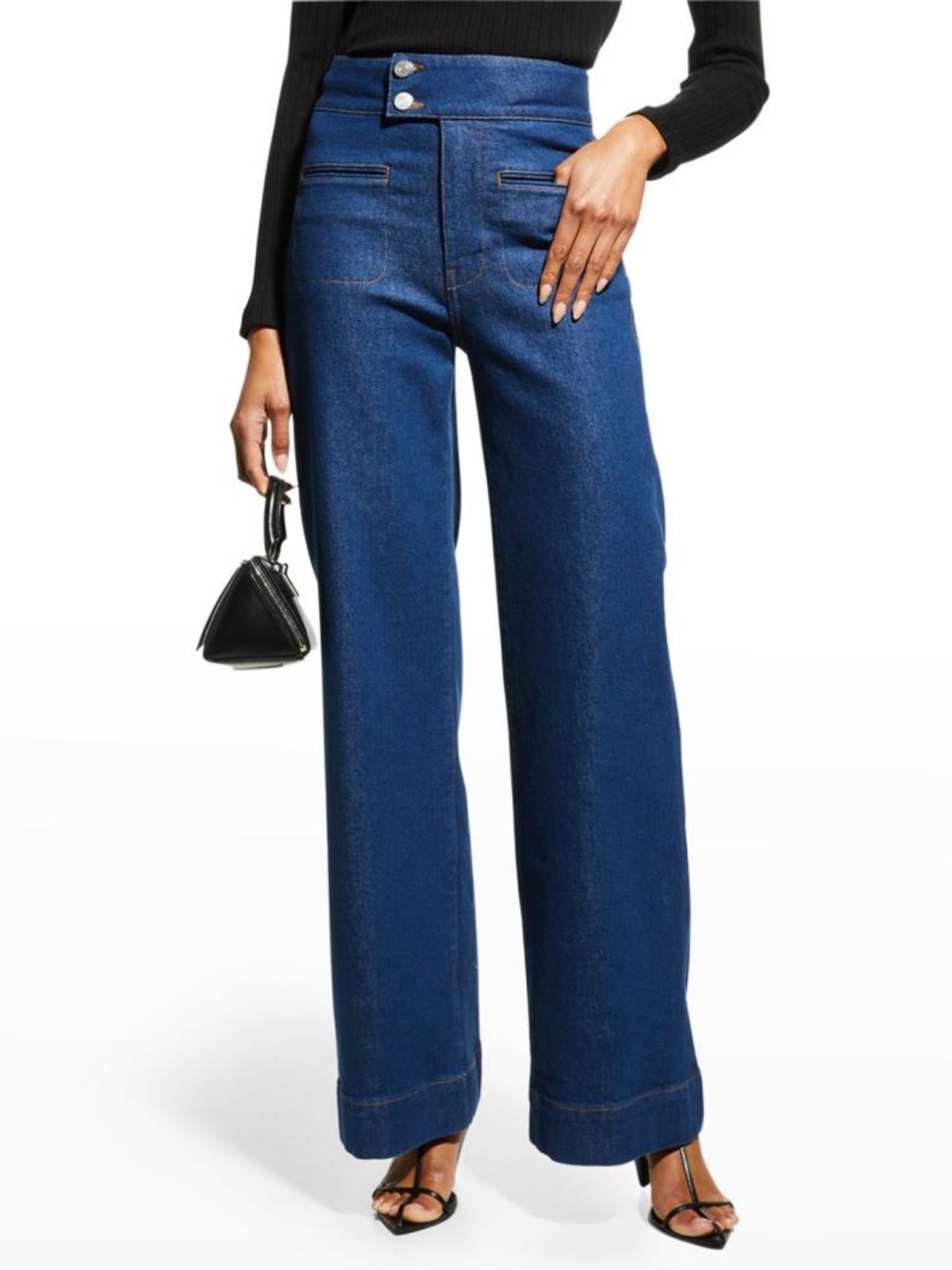 FRAME Le Hardy High-Rise Wide-Leg Jeans